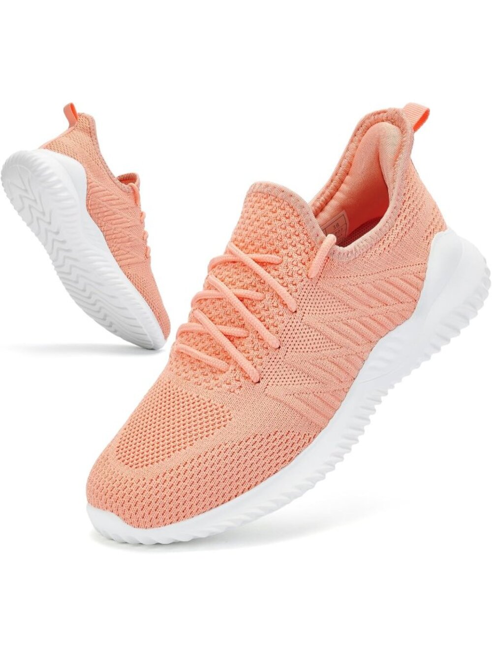 Women's Peach Comfort Lightweight Memory Foam Slip On Casual Yoga Sneaker Shoes
